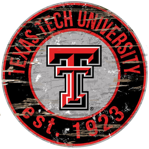 ~Texas Tech Red Raiders Wood Sign - 24" Round - Special Order~ backorder