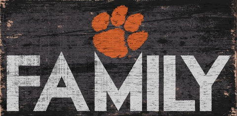 ~Clemson Tigers Sign Wood 12x6 Family Design - Special Order~ backorder