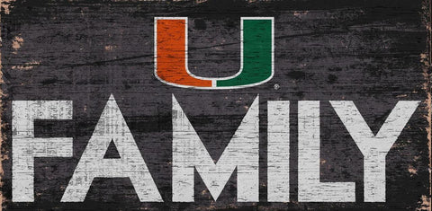 ~Miami Hurricanes Sign Wood 12x6 Family Design - Special Order~ backorder