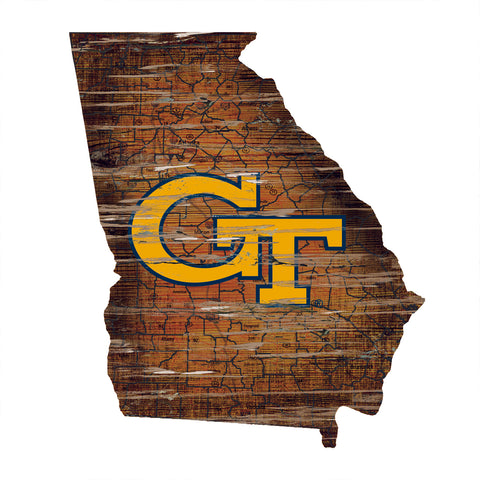 ~Georgia Tech Yellow Jackets Wood Sign - State Wall Art - Special Order~ backorder
