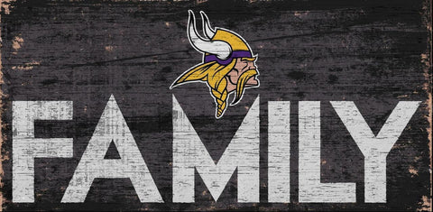 ~Minnesota Vikings Sign Wood 12x6 Family Design - Special Order~ backorder