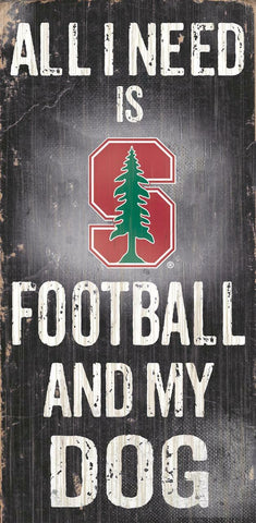 ~Stanford Cardinal Wood Sign - Football and Dog 6x12 - Special Order~ backorder