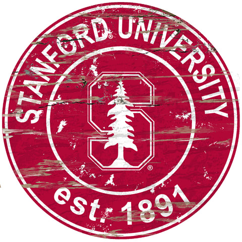~Stanford Cardinal Wood Sign - 24" Round - Special Order~ backorder
