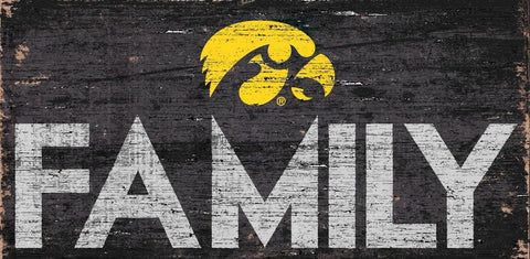 ~Iowa Hawkeyes Sign Wood 12x6 Family Design - Special Order~ backorder