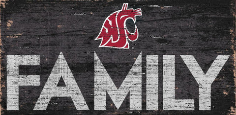 ~Washington State Cougars Sign Wood 12x6 Family Design - Special Order~ backorder