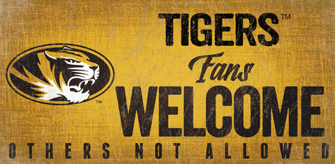 ~Missouri Tigers Wood Sign Fans Welcome 12x6 - Special Order~ backorder