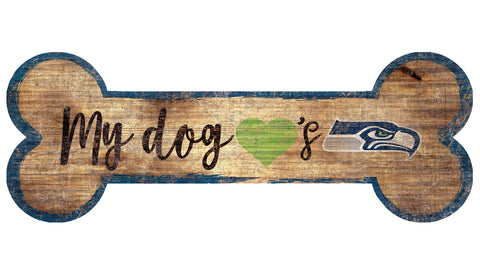 ~Seattle Seahawks Sign Wood 6x12 Dog Bone Shape~ backorder