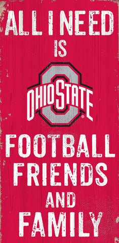 ~Ohio State Buckeyes Sign Wood 6x12 Football Friends and Family Design Color - Special Order~ backorder
