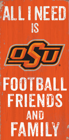 ~Oklahoma State Cowboys Sign Wood 6x12 Football Friends and Family Design Color - Special Order~ backorder