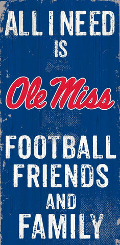 ~Mississippi Rebels Sign Wood 6x12 Football Friends and Family Design Color - Special Order~ backorder