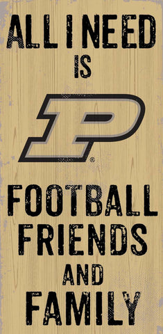 ~Purdue Boilermakers Sign Wood 6x12 Football Friends and Family Design Color - Special Order~ backorder