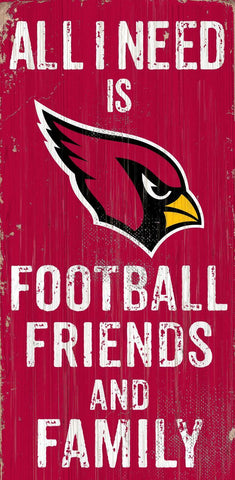 ~Arizona Cardinals Sign Wood 6x12 Football Friends and Family Design Color - Special Order~ backorder