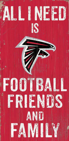 ~Atlanta Falcons Sign Wood 6x12 Football Friends and Family Design Color - Special Order~ backorder