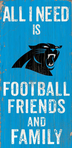 ~Carolina Panthers Sign Wood 6x12 Football Friends and Family Design Color - Special Order~ backorder