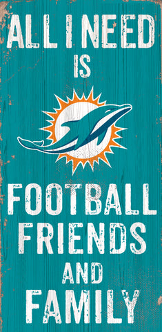 ~Miami Dolphins Sign Wood 6x12 Football Friends and Family Design Color - Special Order~ backorder