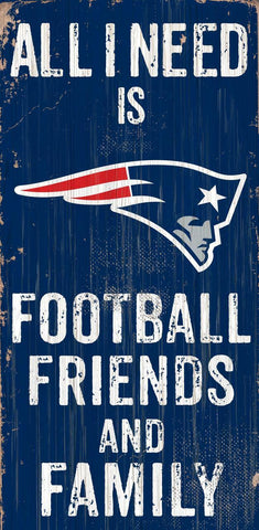 ~New England Patriots Sign Wood 6x12 Football Friends and Family Design Color - Special Order~ backorder
