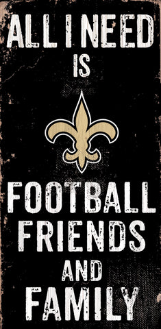 ~New Orleans Saints Sign Wood 6x12 Football Friends and Family Design Color - Special Order~ backorder