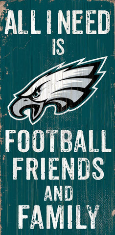 ~Philadelphia Eagles Sign Wood 6x12 Football Friends and Family Design Color - Special Order~ backorder