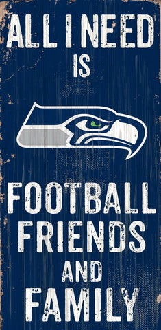 ~Seattle Seahawks Sign Wood 6x12 Football Friends and Family Design Color - Special Order~ backorder