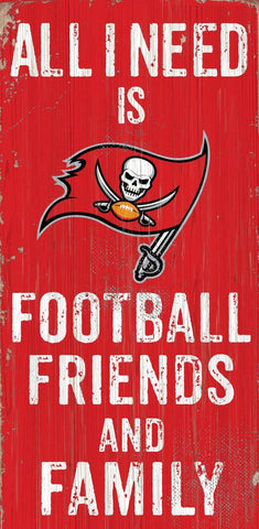 ~Tampa Bay Buccaneers Sign Wood 6x12 Football Friends and Family Design Color - Special Order~ backorder
