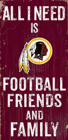 ~Washington Redskins Sign Wood 6x12 Football Friends and Family Design Color - Special Order~ backorder
