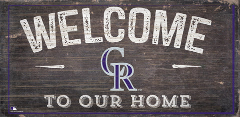 ~Colorado Rockies Sign Wood 6x12 Welcome To Our Home Design - Special Order~ backorder