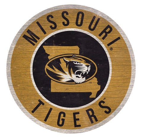 ~Missouri Tigers Sign Wood 12" Round State Design - Special Order~ backorder