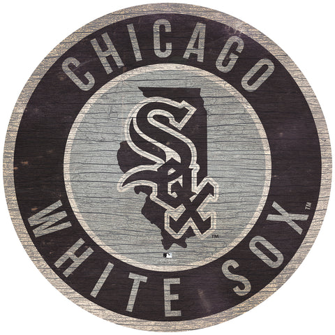 ~Chicago White Sox Sign Wood 12" Round State Design Special Order~ backorder