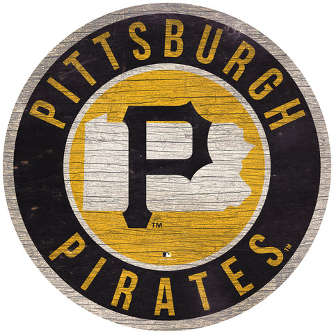 ~Pittsburgh Pirates Sign Wood 12" Round State Design Special Order~ backorder