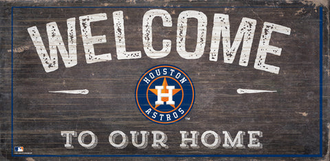 ~Houston Astros Sign Wood 6x12 Welcome To Our Home Design - Special Order~ backorder