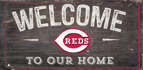 ~Cincinnati Reds Sign Wood 6x12 Welcome To Our Home Design - Special Order~ backorder