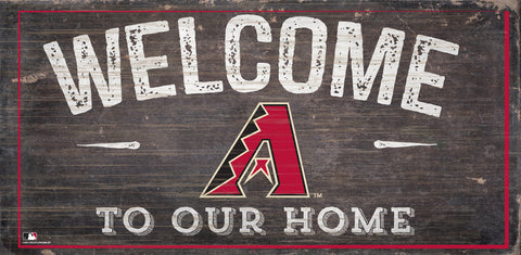 ~Arizona Diamondbacks Sign Wood 6x12 Welcome To Our Home Design - Special Order~ backorder