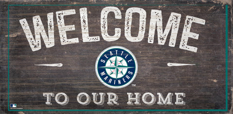 ~Seattle Mariners Sign Wood 6x12 Welcome To Our Home Design - Special Order~ backorder