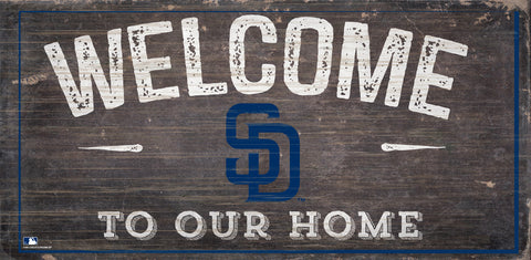 ~San Diego Padres Sign Wood 6x12 Welcome To Our Home Design - Special Order~ backorder