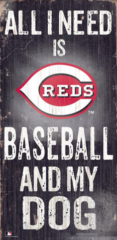 ~Cincinnati Reds Sign Wood 6x12 Baseball and Dog Design Special Order~ backorder