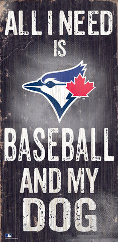 ~Toronto Blue Jays Sign Wood 6x12 Baseball and Dog Design Special Order~ backorder
