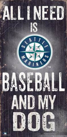 ~Seattle Mariners Sign Wood 6x12 Baseball and Dog Design Special Order~ backorder