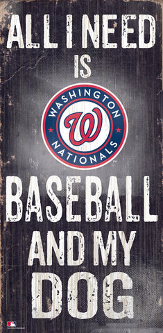 ~Washington Nationals Sign Wood 6x12 Baseball and Dog Design Special Order~ backorder