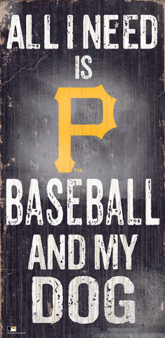 ~Pittsburgh Pirates Sign Wood 6x12 Baseball and Dog Design Special Order~ backorder
