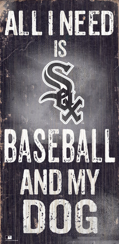 ~Chicago White Sox Sign Wood 6x12 Baseball and Dog Design Special Order~ backorder