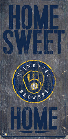 Milwaukee Brewers Sign Wood 6x12 Home Sweet Home Design