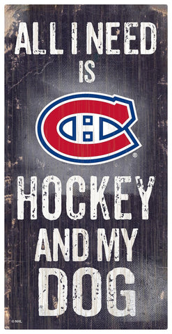 ~Montreal Canadiens Sign Wood 6x12 Hockey and Dog Design Special Order~ backorder