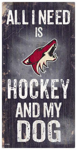 ~Arizona Coyotes Sign Wood 6x12 Hockey and Dog Design Special Order~ backorder