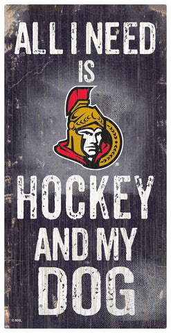 ~Ottawa Senators Sign Wood 6x12 Hockey and Dog Design Special Order~ backorder