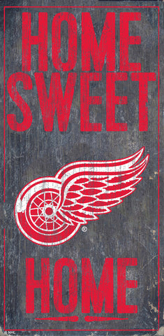 Detroit Red Wings Sign Wood 6x12 Home Sweet Home Design