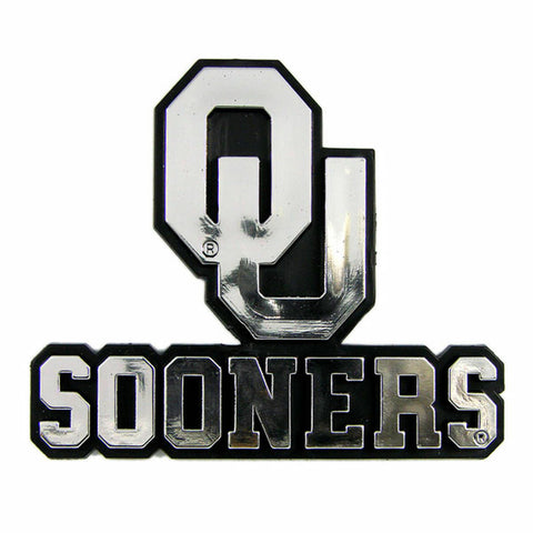 Oklahoma Sooners Auto Emblem - Silver