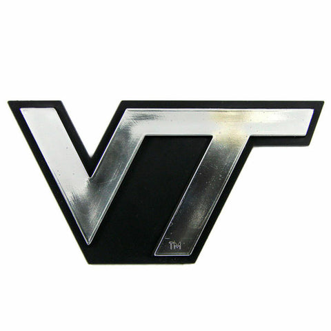 Virginia Tech Hokies Auto Emblem - Silver - Special Order