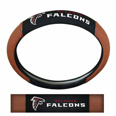 ~Atlanta Falcons Steering Wheel Cover Premium Pigskin Style - Special Order~ backorder