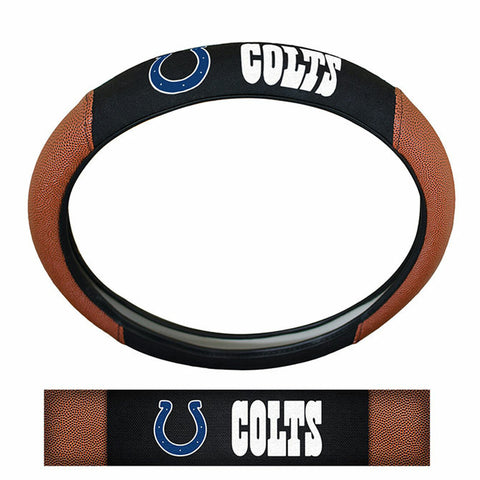 ~Indianapolis Colts Steering Wheel Cover Premium Pigskin Style - Special Order~ backorder