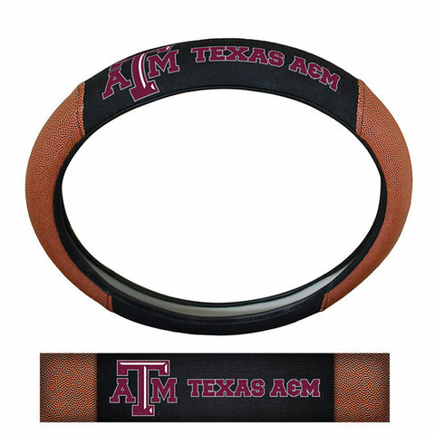 ~Texas A&M Aggies Steering Wheel Cover - Premium Pigskin - Special Order~ backorder